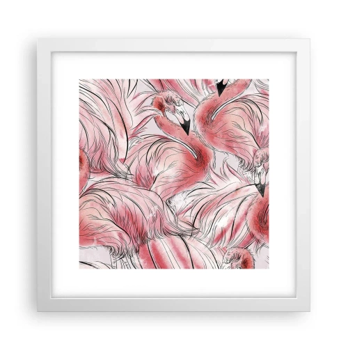 Poszter fekete keretben - Madári corps de ballet - 30x30 cm