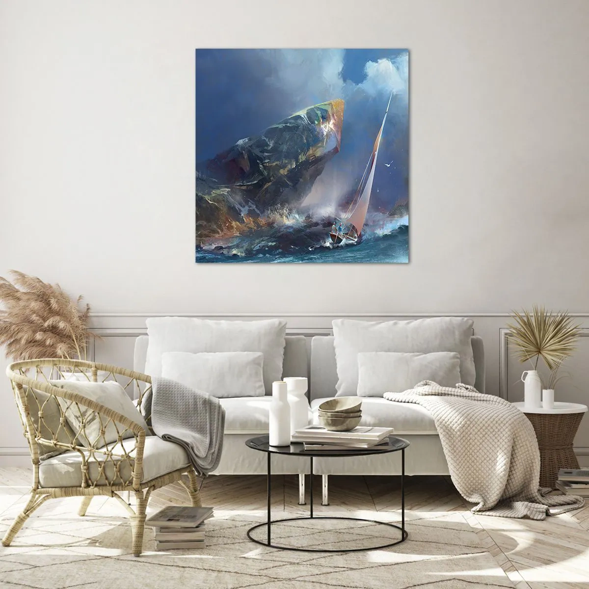 Üveg kép - Aki bátor az nyer - 60x60 cm