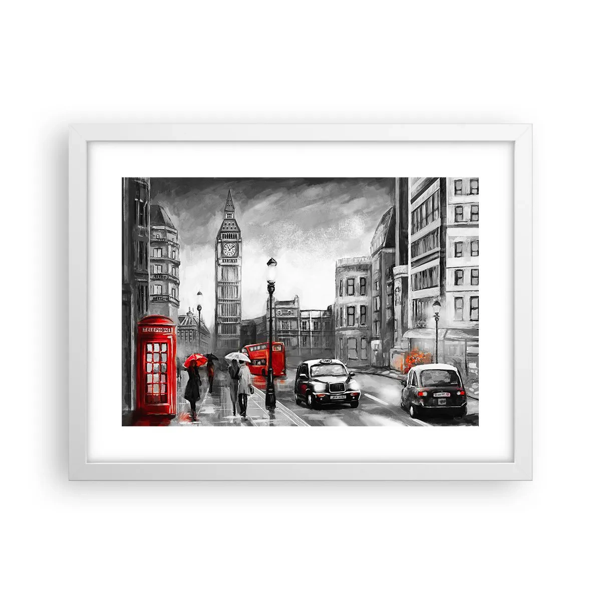 Poszter fekete keretben - Egyáltalán nem szürke város - 40x30 cm