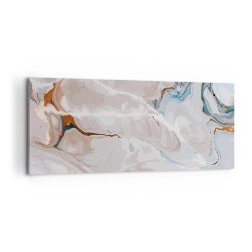 Vászonkép - Kék kanyarog a fehér alatt - 120x50 cm