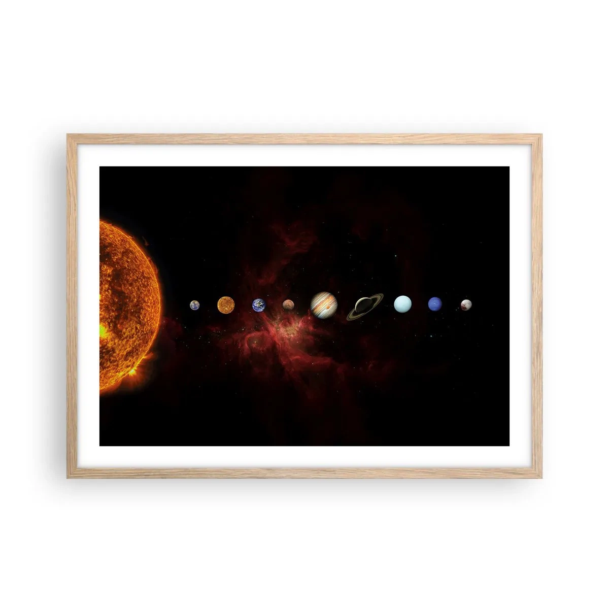 Poszter világos tölgy keretben - A szomszédságunk - 70x50 cm