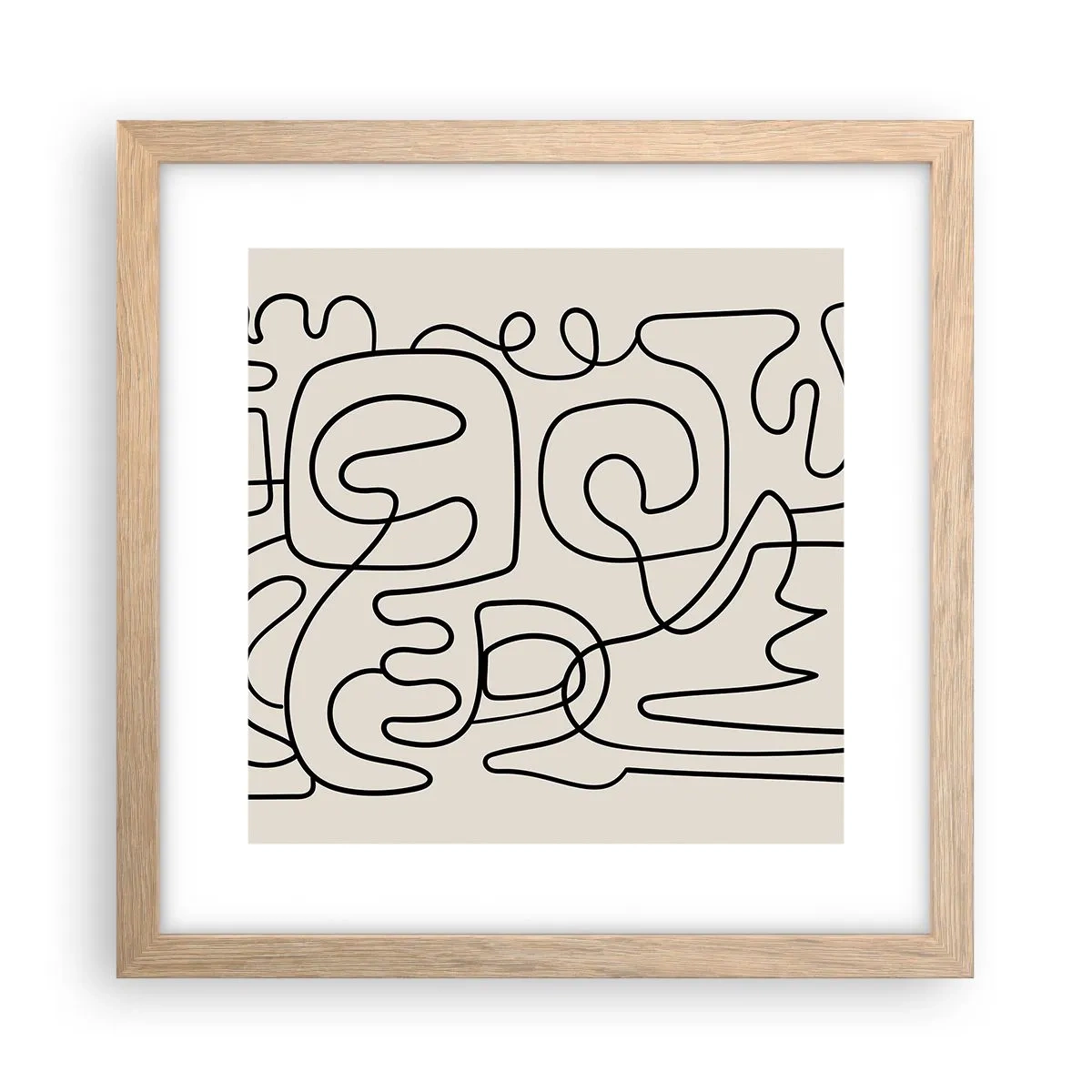 Poszter világos tölgy keretben - A nyomonkövetésben - 30x30 cm