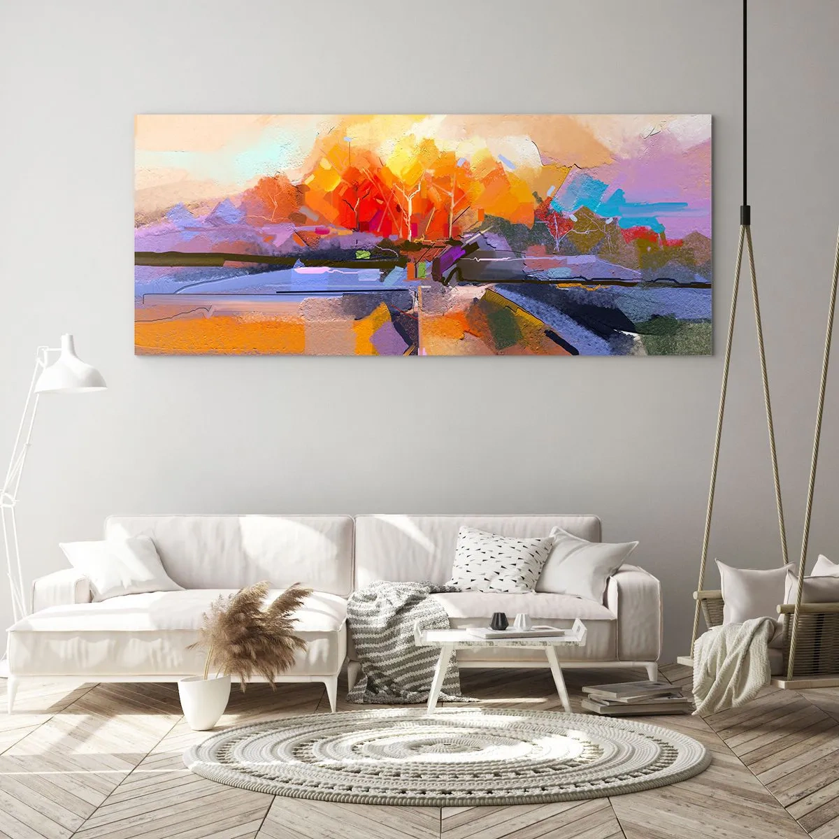 Üveg kép - Ősz lett - 140x50 cm