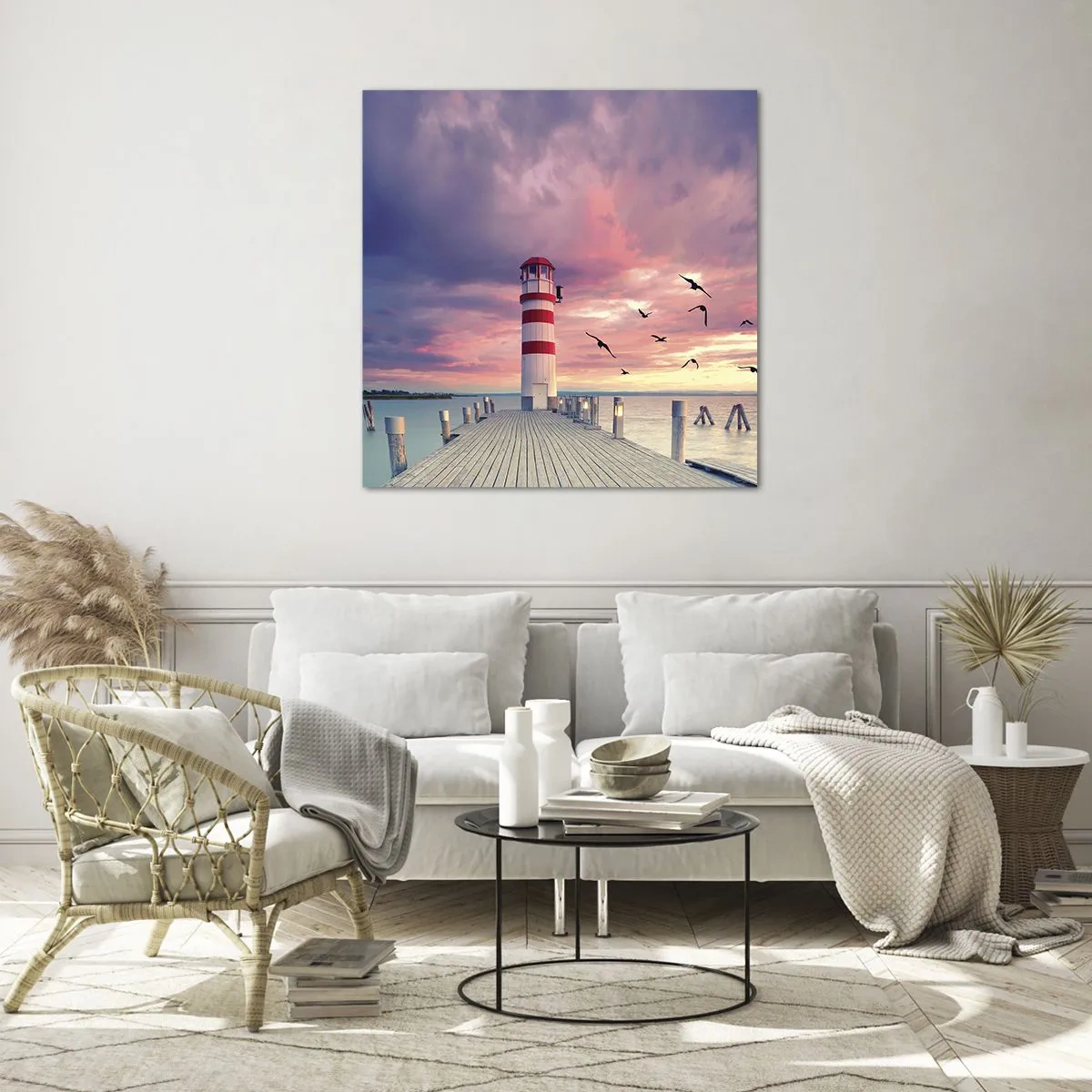 Üveg kép - Ideje a kikötőbe - 30x30 cm