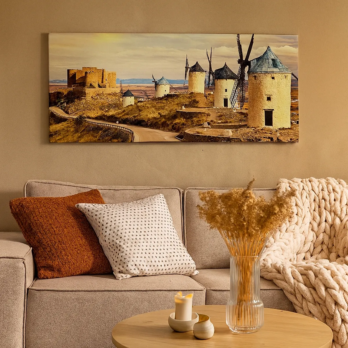 Vászonkép - Mindjárt megjelenik Don Quijote - 30x30 cm