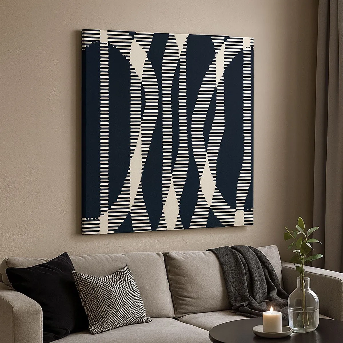 Vászonkép - Sötétség megtörése kísérlete - 30x30 cm