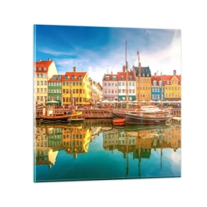 Üveg kép - A tükörsima víz felett - 60x60 cm