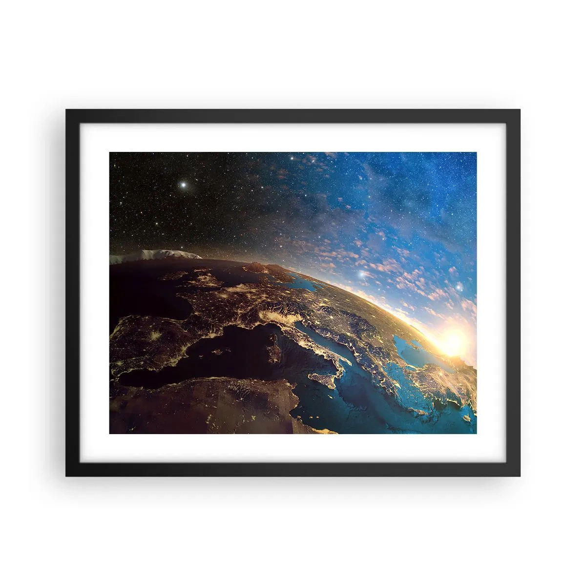 Poszter fehér keretben - Tekintsünk magunkra távolról - 50x40 cm