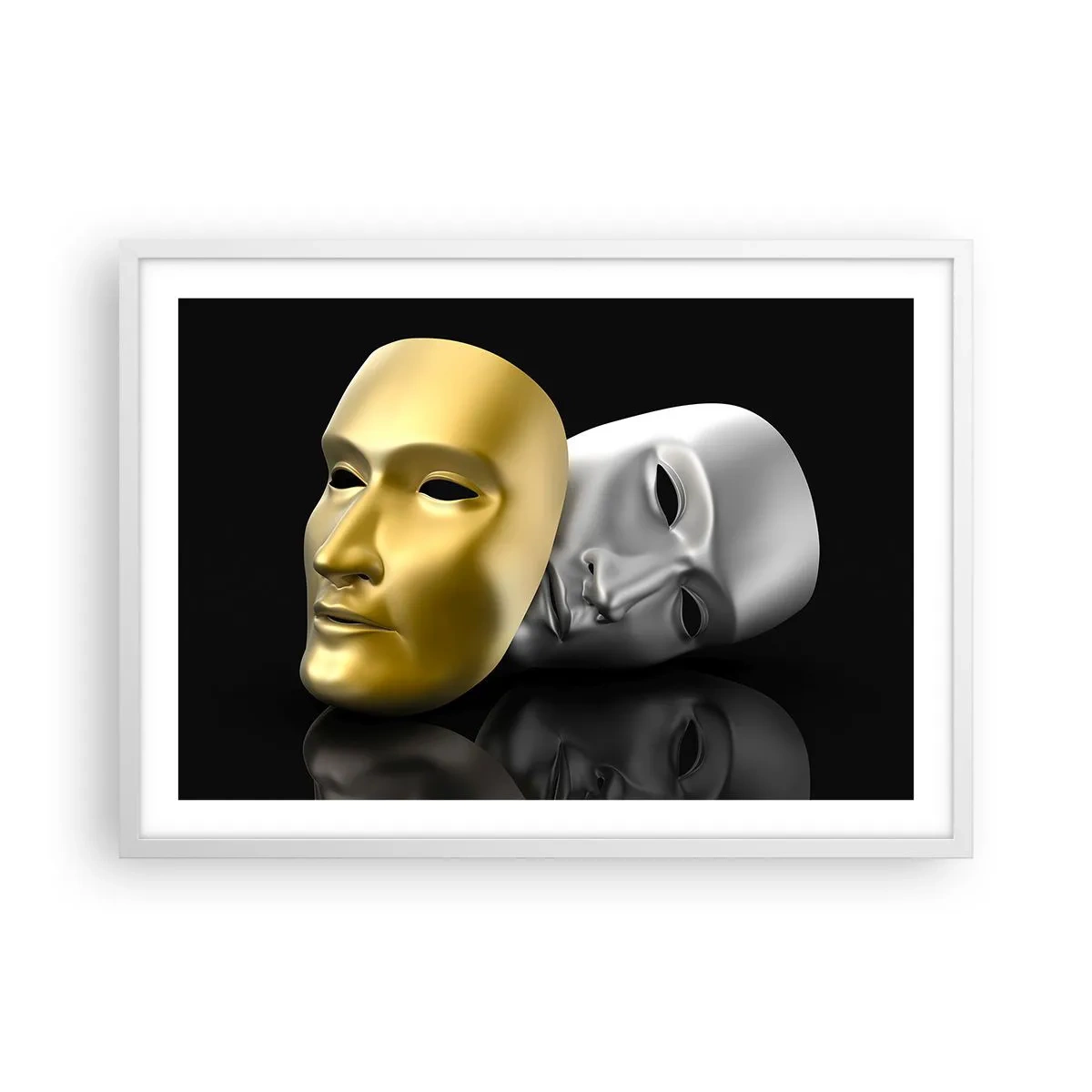 Poszter fekete keretben - Az élet színház - 70x50 cm