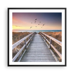 Poszter fehér keretben - Repülési tér - 60x60 cm