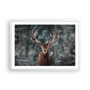 Poszter fekete keretben - Az erdő királya koronázva - 70x50 cm