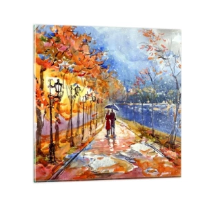 Üveg kép - Együtt az idő határáig - 40x40 cm