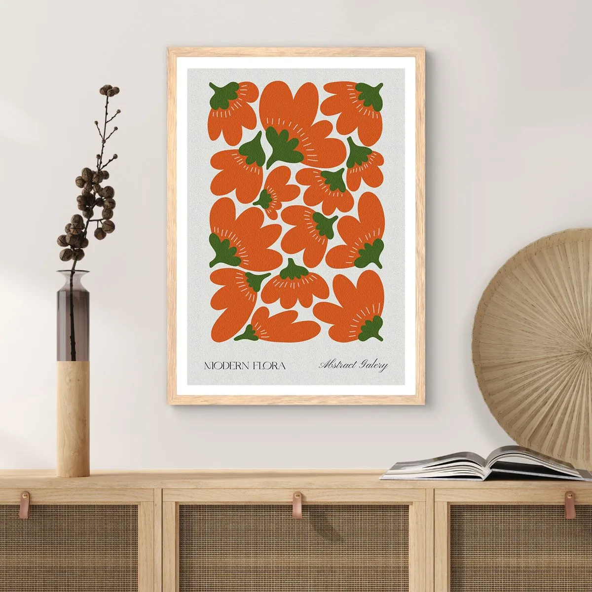 Poszter világos tölgy keretben - A virágok életéről - 40x50 cm