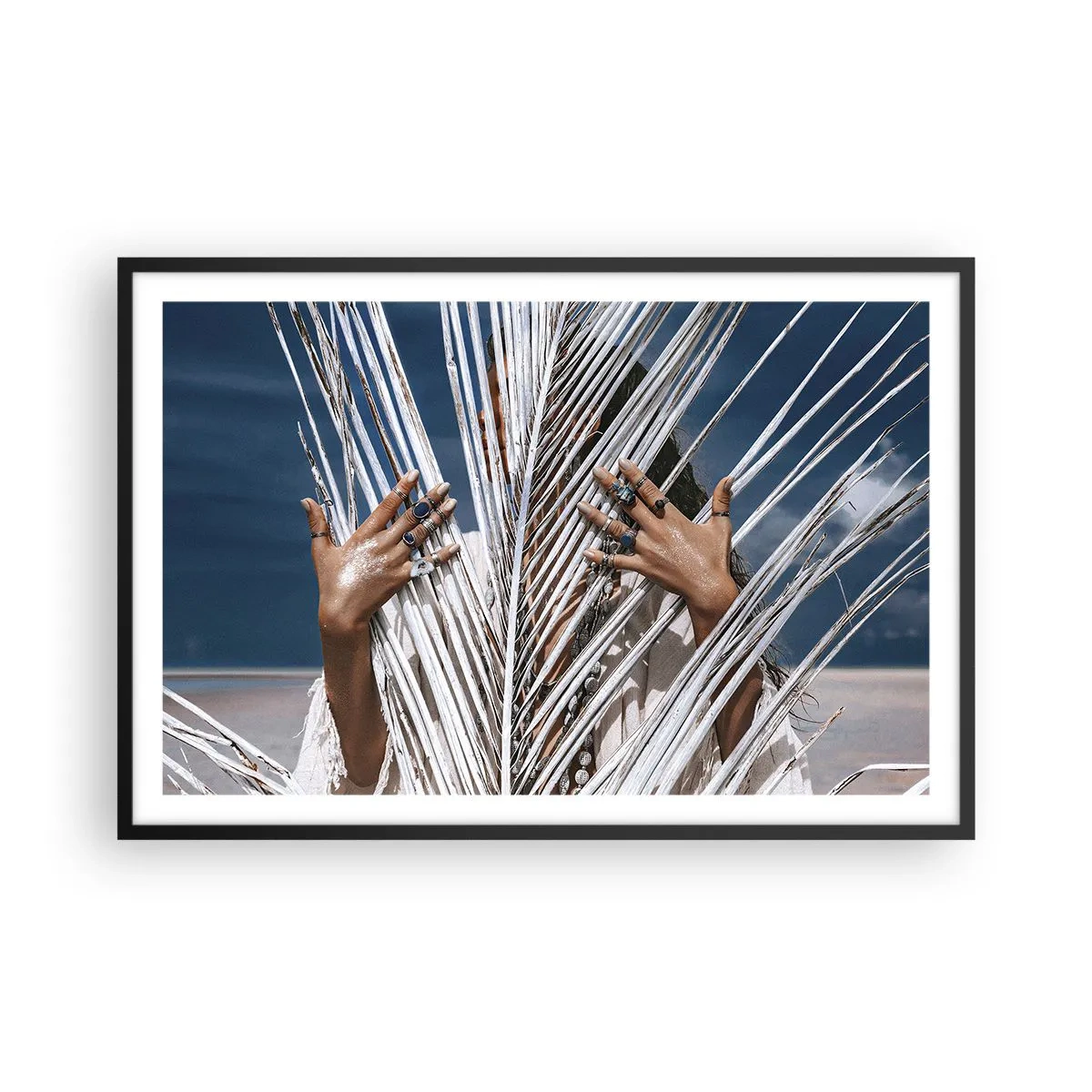 Poszter fehér keretben - Sámán asszonya? - 91x61 cm