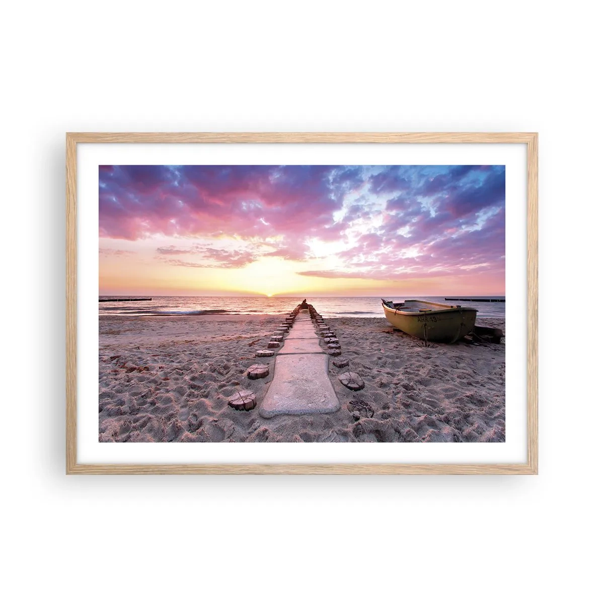 Poszter világos tölgy keretben - Egy pillanatnyi mély élmény - 70x50 cm