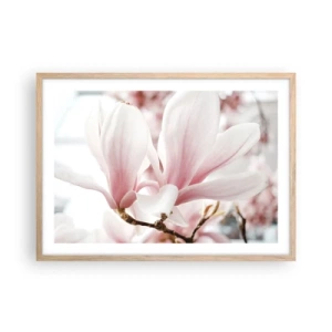 Poszter világos tölgy keretben - Határtalan gyengédség - 70x50 cm
