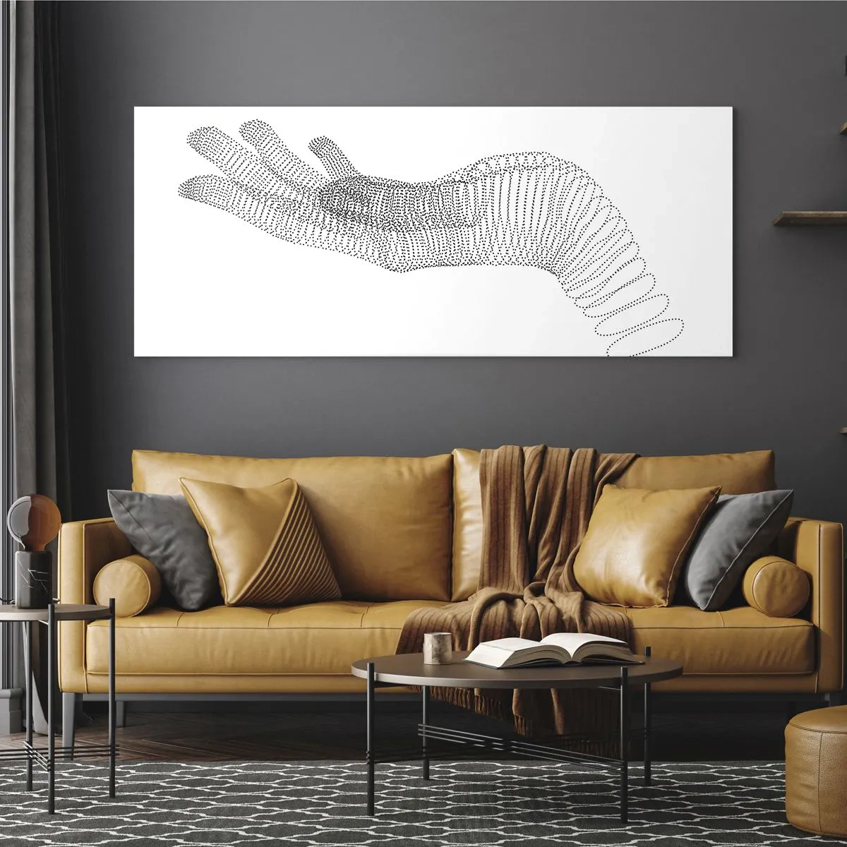 Üveg kép - Rugalmas kéz - 120x50 cm