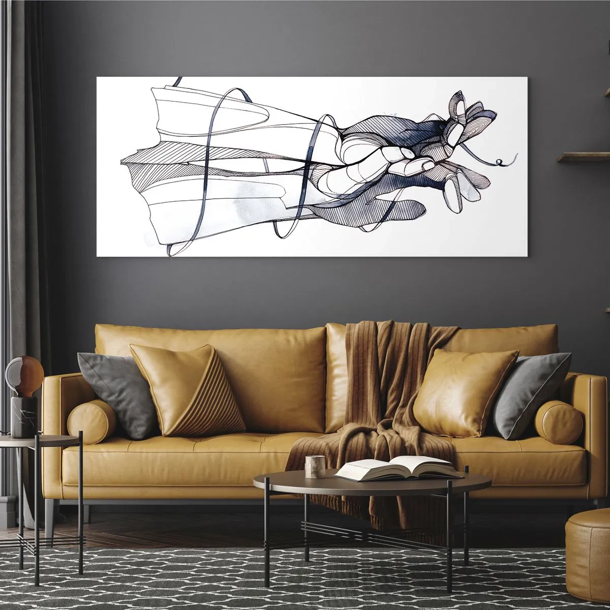 Üveg kép - Érintés tanulmányozása - 140x50 cm