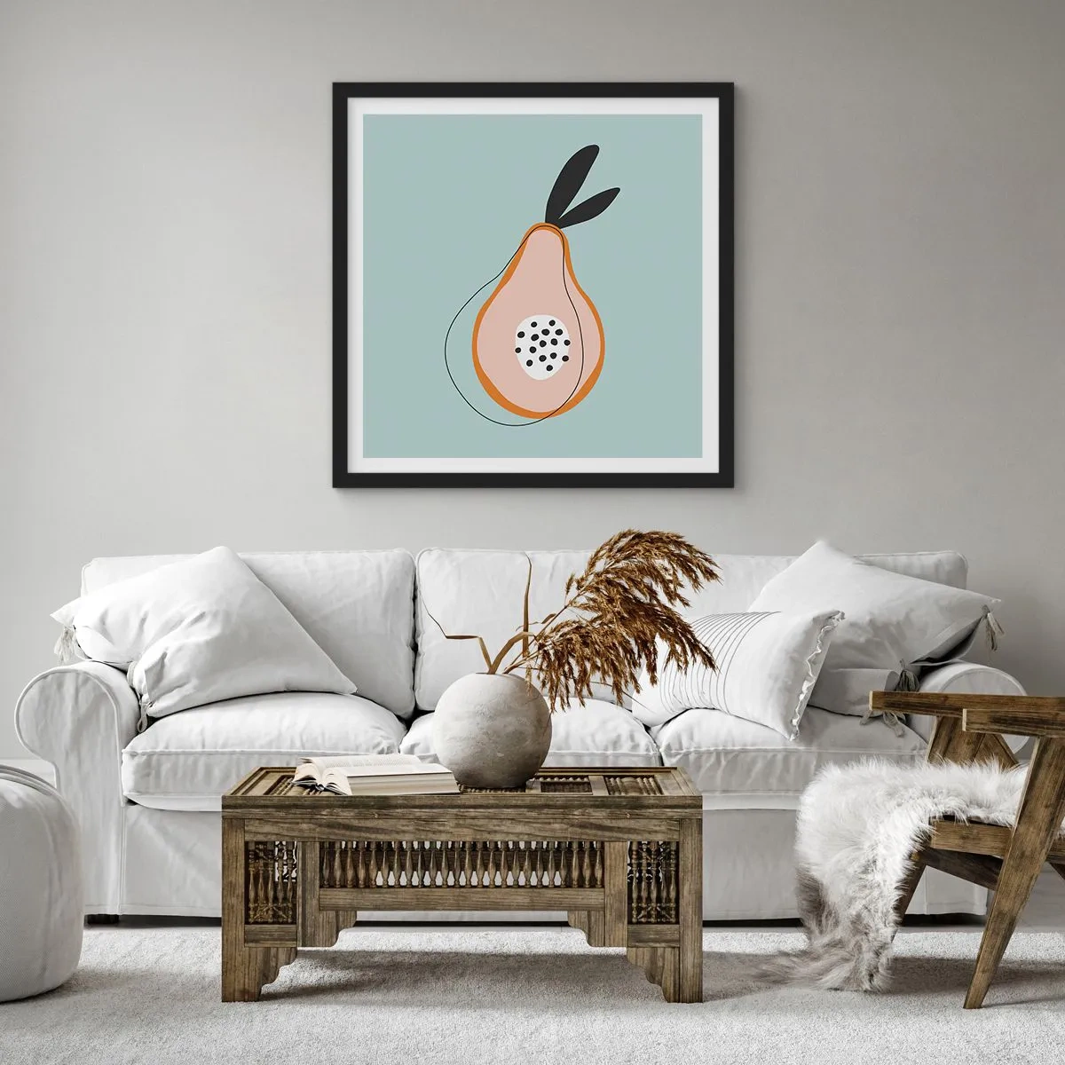 Poszter fehér keretben - Behatolás a dolgok természetébe - 60x60 cm