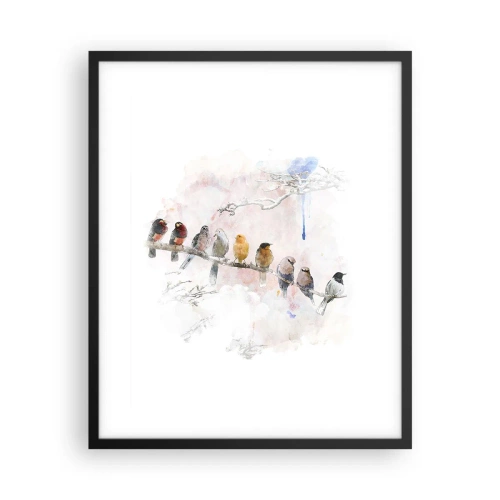 Poszter fehér keretben - Szárnyas találkozó - 40x50 cm