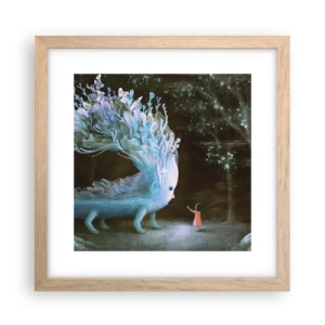 Poszter világos tölgy keretben - Fantasztikus találkozás - 30x30 cm