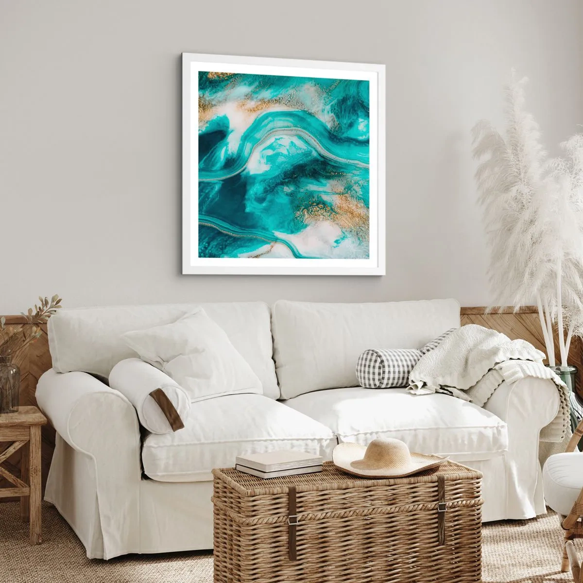 Poszter fekete keretben - Az arany folyó - 60x60 cm