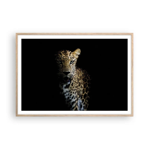 Poszter világos tölgy keretben - Sötét szépség - 100x70 cm