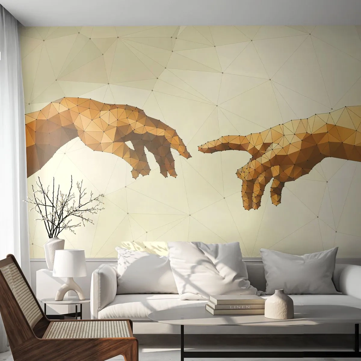 Fotótapéta Premium Sand - Isteni geometria - Modern művészet, Kezek, Darab - 250x175 cm