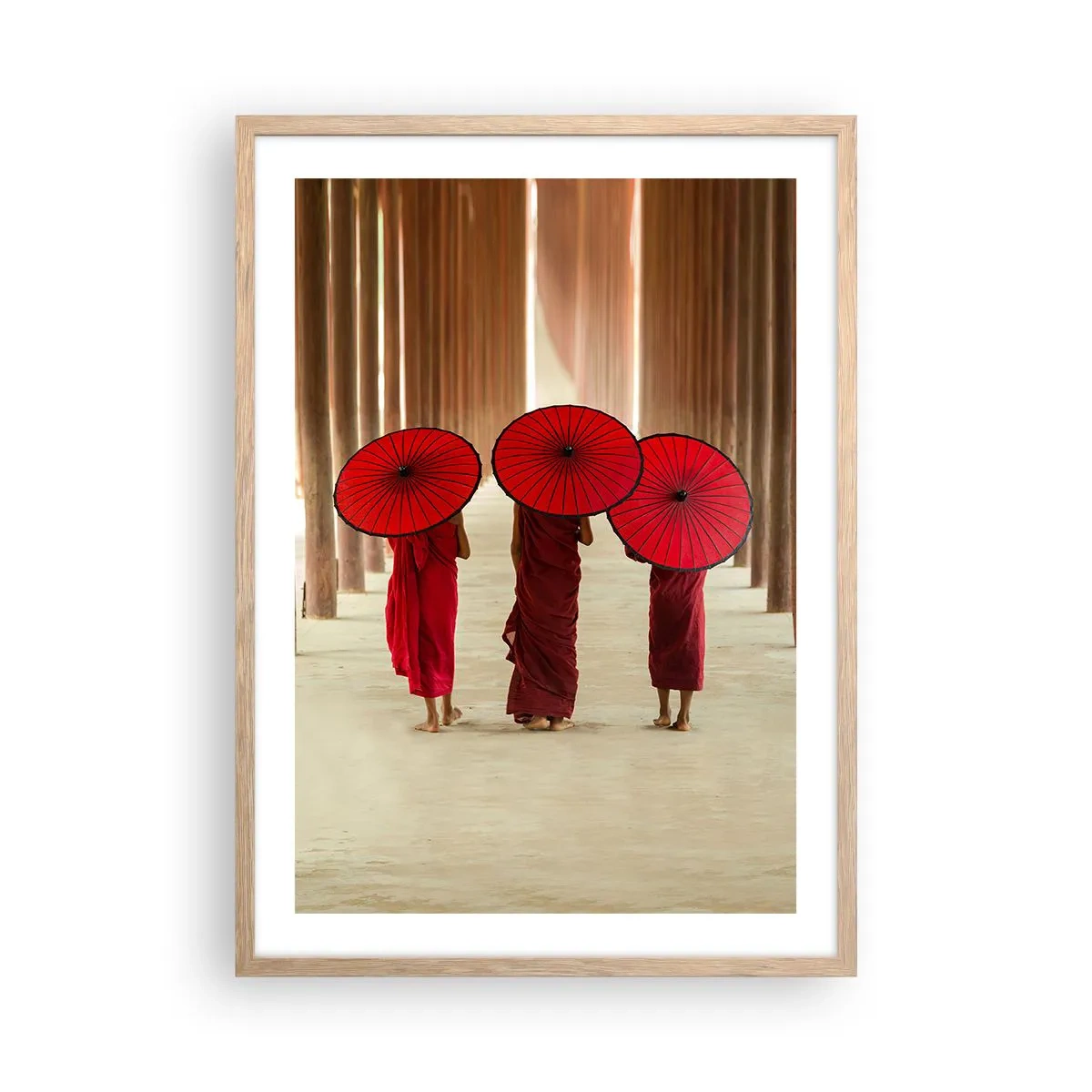 Poszter világos tölgy keretben - Útban a Tiszta Föld felé - 50x70 cm