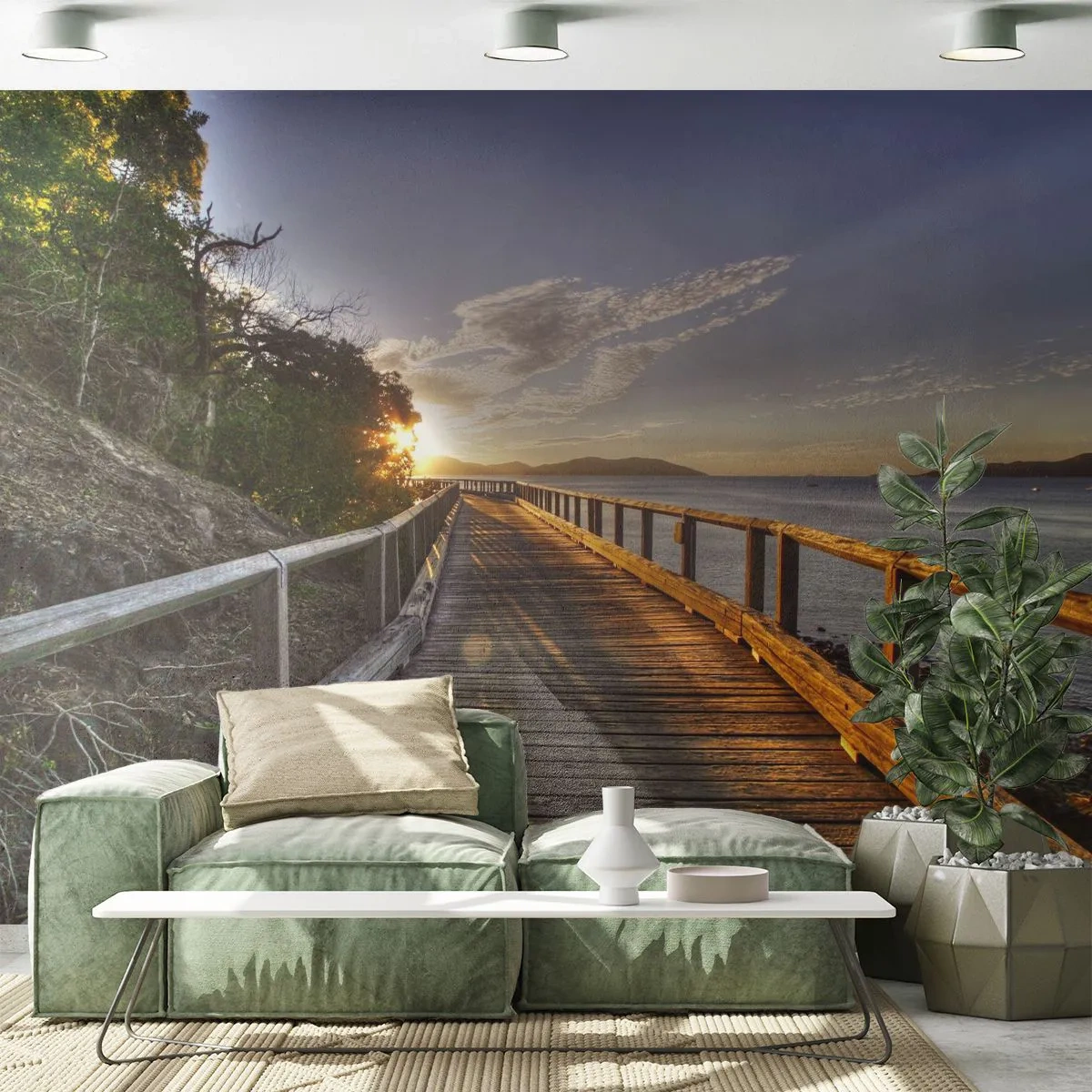 Fotótapéta Premium Sand - Menj, menj a nap felé - Tájkép, Napnyugta, Tájkép - 100x70 cm