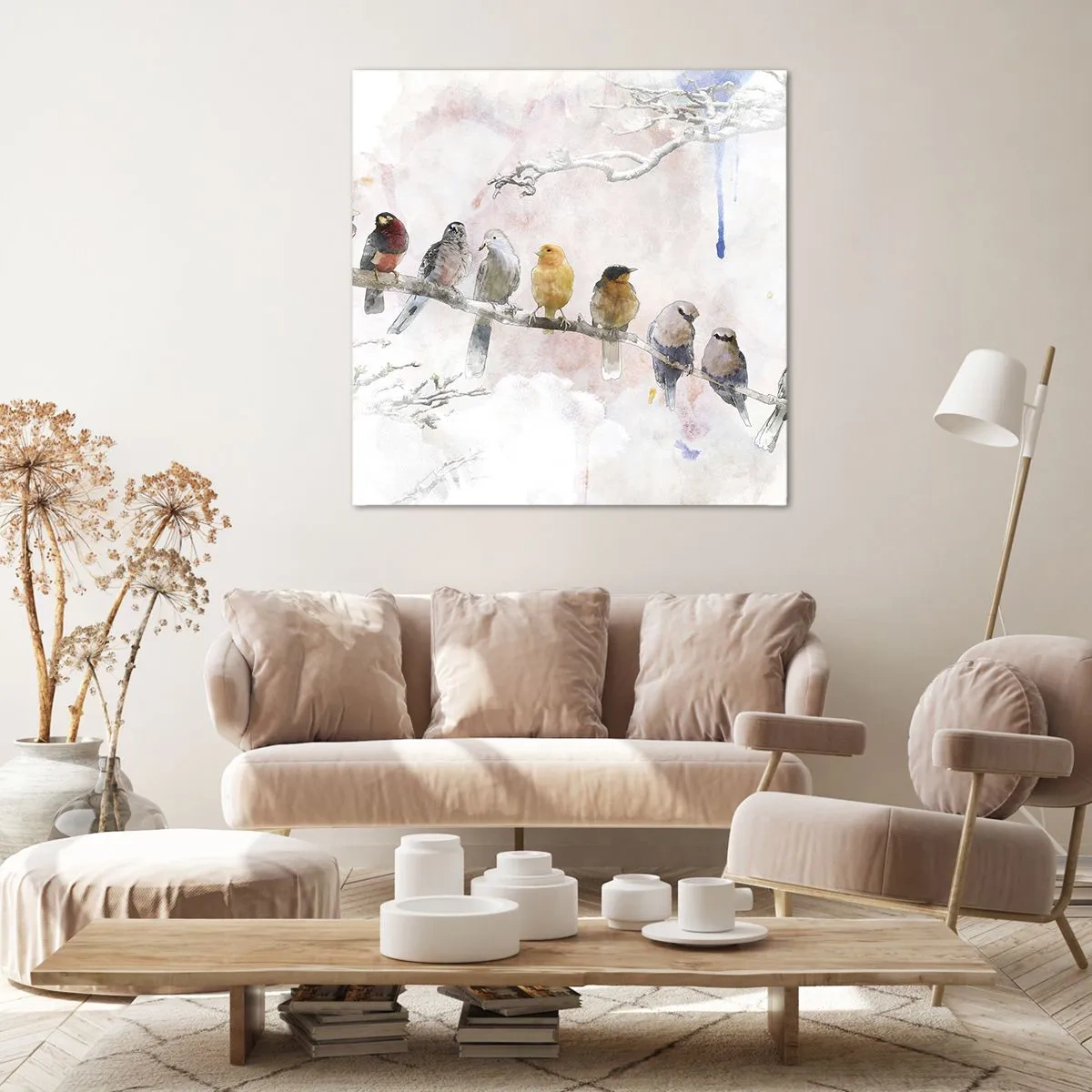 Vászonkép - Szárnyas találkozó - 70x70 cm