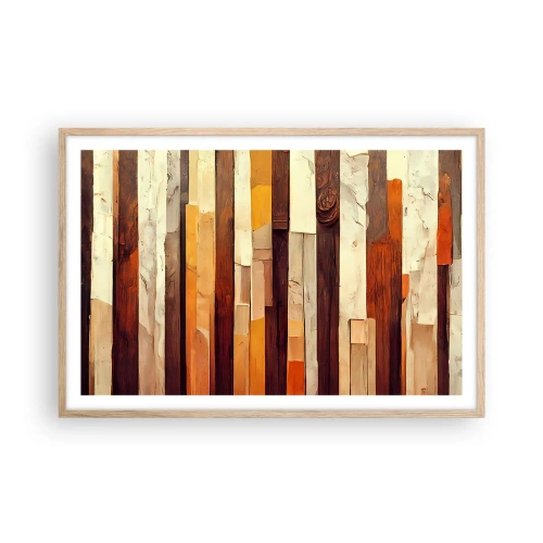 Poszter világos tölgy keretben - Az erdei fák himnusza - 91x61 cm