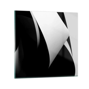 Üveg kép - Fénysíkok az árnyék mélyéről - 40x40 cm