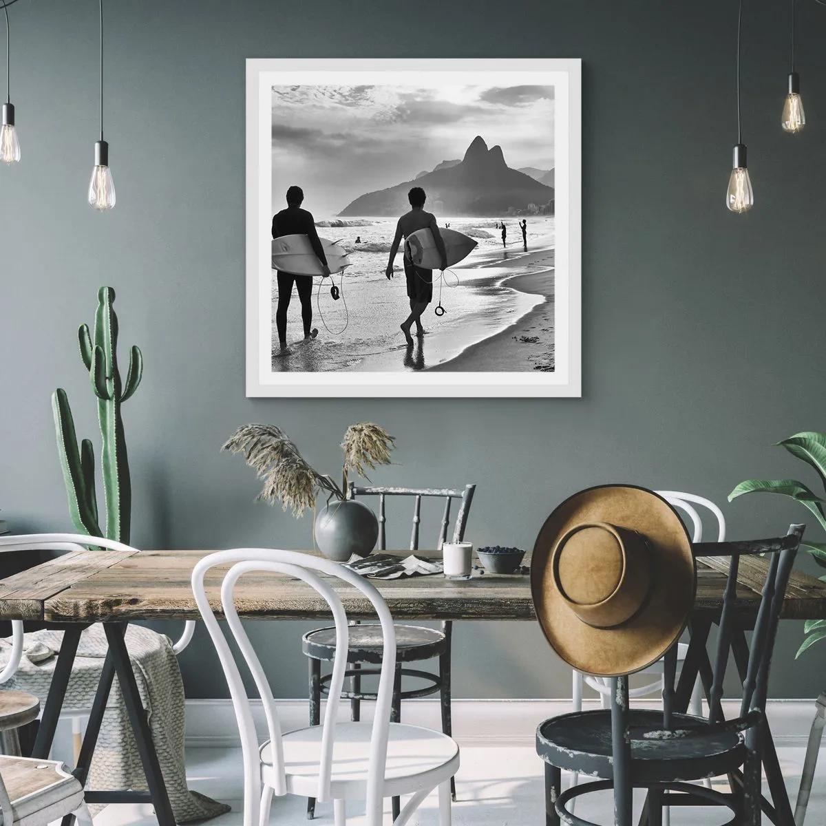 Poszter fekete keretben - Egyhullámú szamba - 60x60 cm