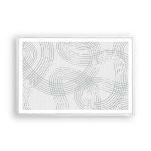 Poszter fekete keretben - Nincs egyenes út - 91x61 cm