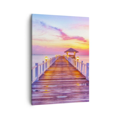 Vászonkép - Az est lilás-arany csendje - 50x70 cm