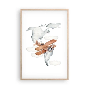 Poszter világos tölgy keretben - Úttörő szellemben - 61x91 cm