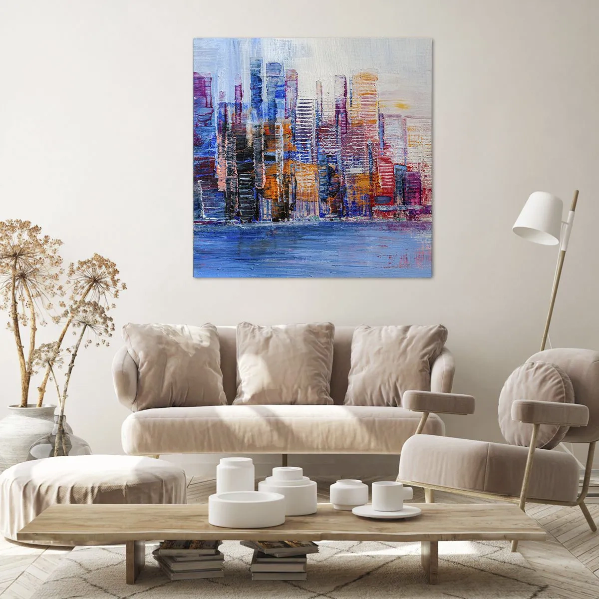 Vászonkép - Egy vidám metropolisz - 60x60 cm