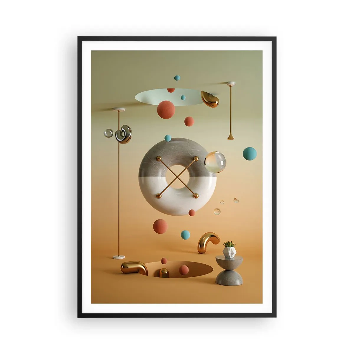 Poszter fehér keretben - Bármi megtörténhet - 70x100 cm