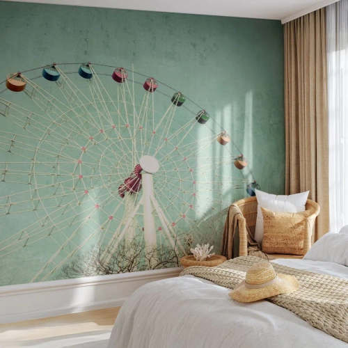 Fotótapéta Premium Sand - Gyere játszani - óriáskerék, Vidám körbe, Szüret - 100x70 cm