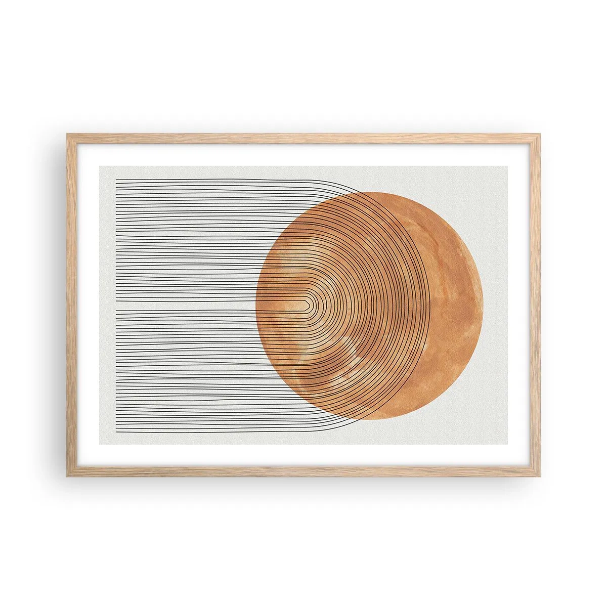 Poszter világos tölgy keretben - Egy napsütéses kompozíció - 70x50 cm