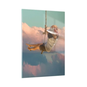 Üveg kép - Szórakozás a fellegekben - 50x70 cm