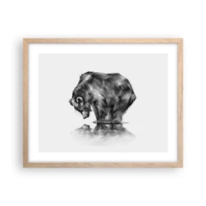 Poszter világos tölgy keretben - Jó látni rokont - 50x40 cm