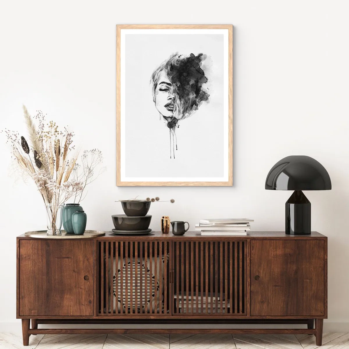 Poszter világos tölgy keretben - Miről álmodozik egy lány - 70x100 cm