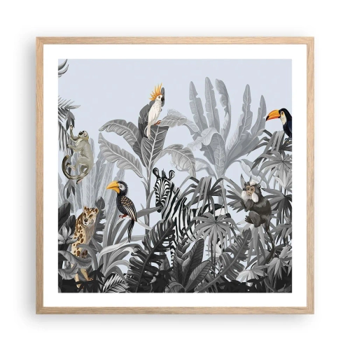 Poszter világos tölgy keretben - Afrikai mese - 60x60 cm