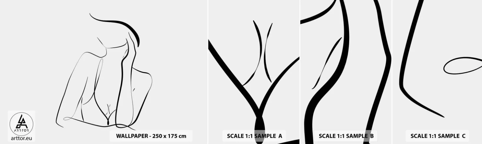 Fotótapéta Minta Standard Eco - Az álmok hullámán - Nő, Grafika, Darab - 100x30 cm