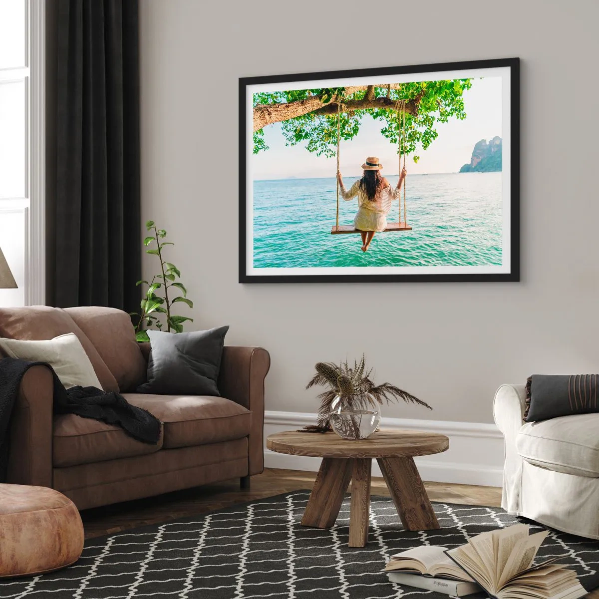 Poszter fehér keretben - Az élet gyönyörű - 91x61 cm