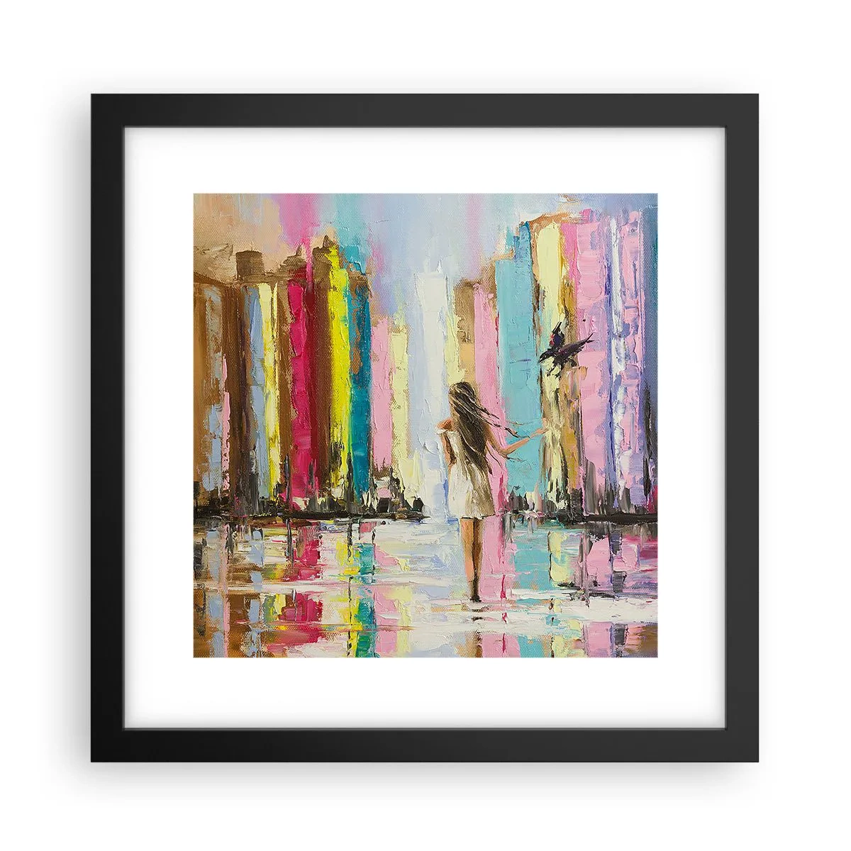 Poszter fehér keretben - Kövessél - 30x30 cm