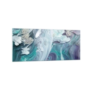 Üveg kép - Kék áramlatok - 120x50 cm