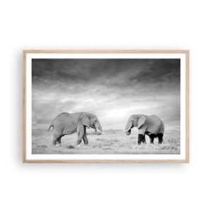 Poszter világos tölgy keretben - A szürke gyönyörű - 91x61 cm